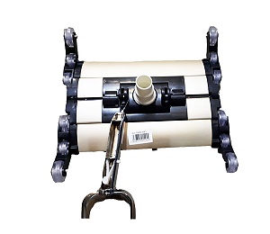 Щётка для донного пылесоса алюминиевая 4-х роликовая с нижними щетинками зажим